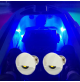 HALF MOON ALUMINUM LED COURTESY LIGHT - 12 Volts - IP67 - 1 Watt - White CASING - WK-SS1AWX - AZLED